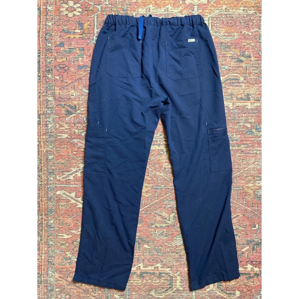 FIGS Leon Two-Pocket Scrub Pants Navy Blue Mens PM5900 Straight Leg‎ Cargo Small
